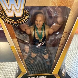 WWE Legends Kurt Angle Figure with Black and Gold Attire
